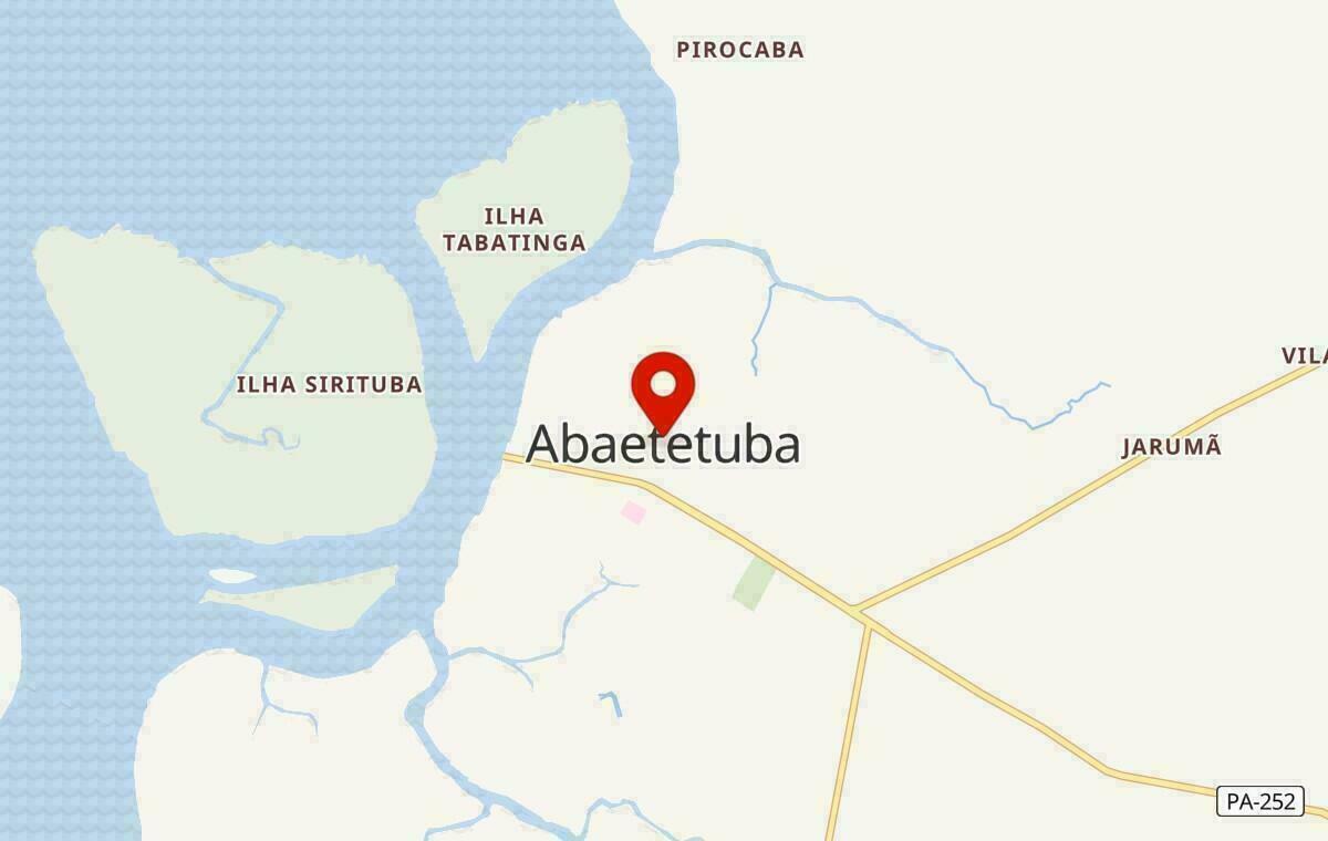 Mapa de Abaetetuba no Pará