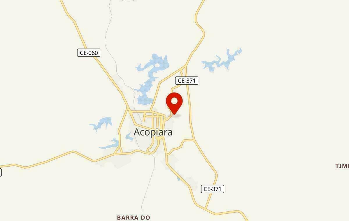 Mapa de Acopiara no Ceará