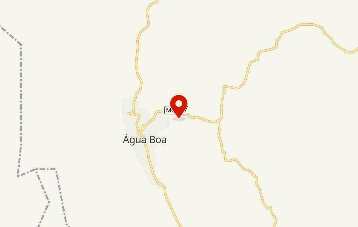 Mapa de Água Boa em Minas Gerais