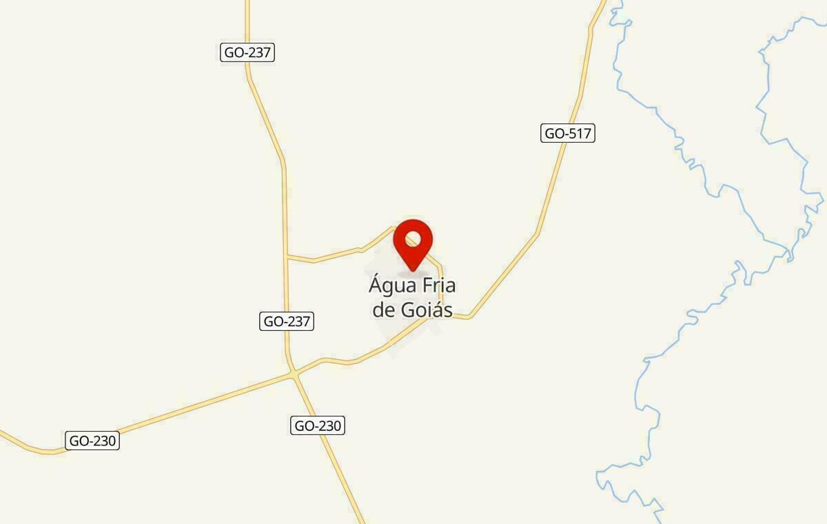 Mapa de Água Fria de Goiás em Goiás