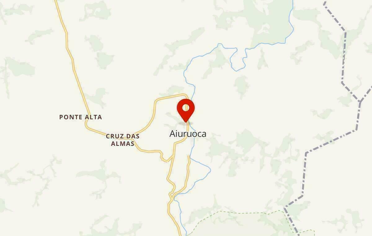 Mapa de Aiuruoca em Minas Gerais