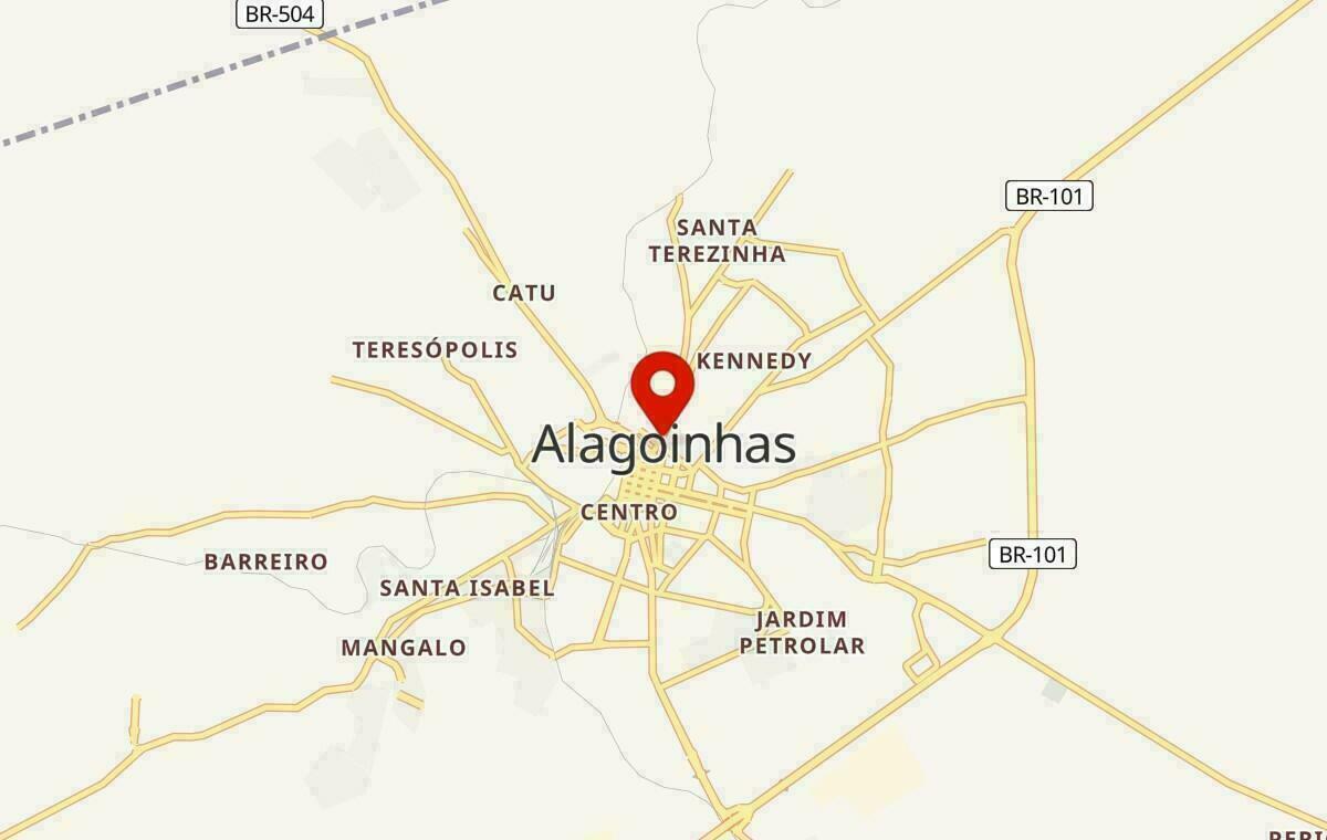 Mapa de Alagoinhas na Bahia