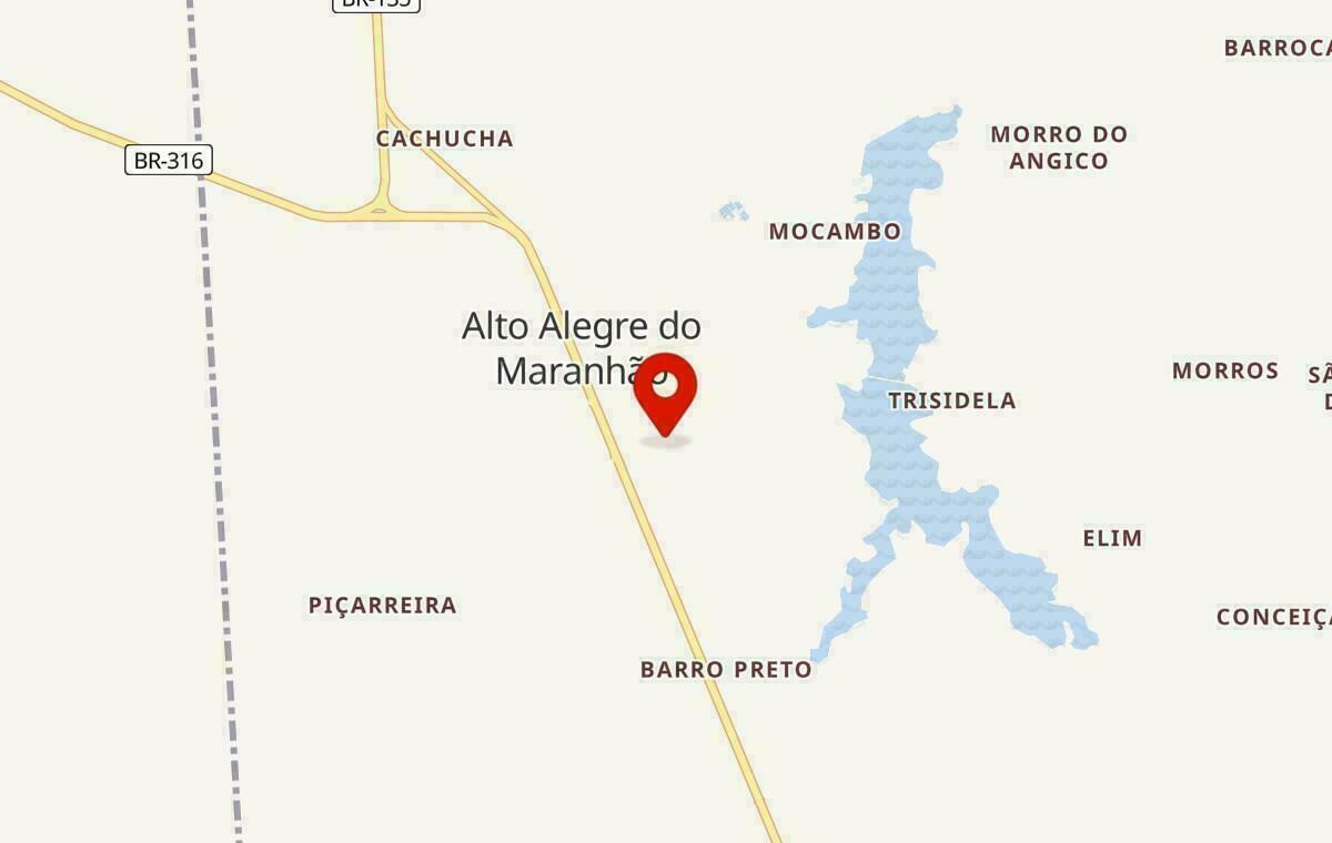 Mapa de Alto Alegre do Maranhão no Maranhão