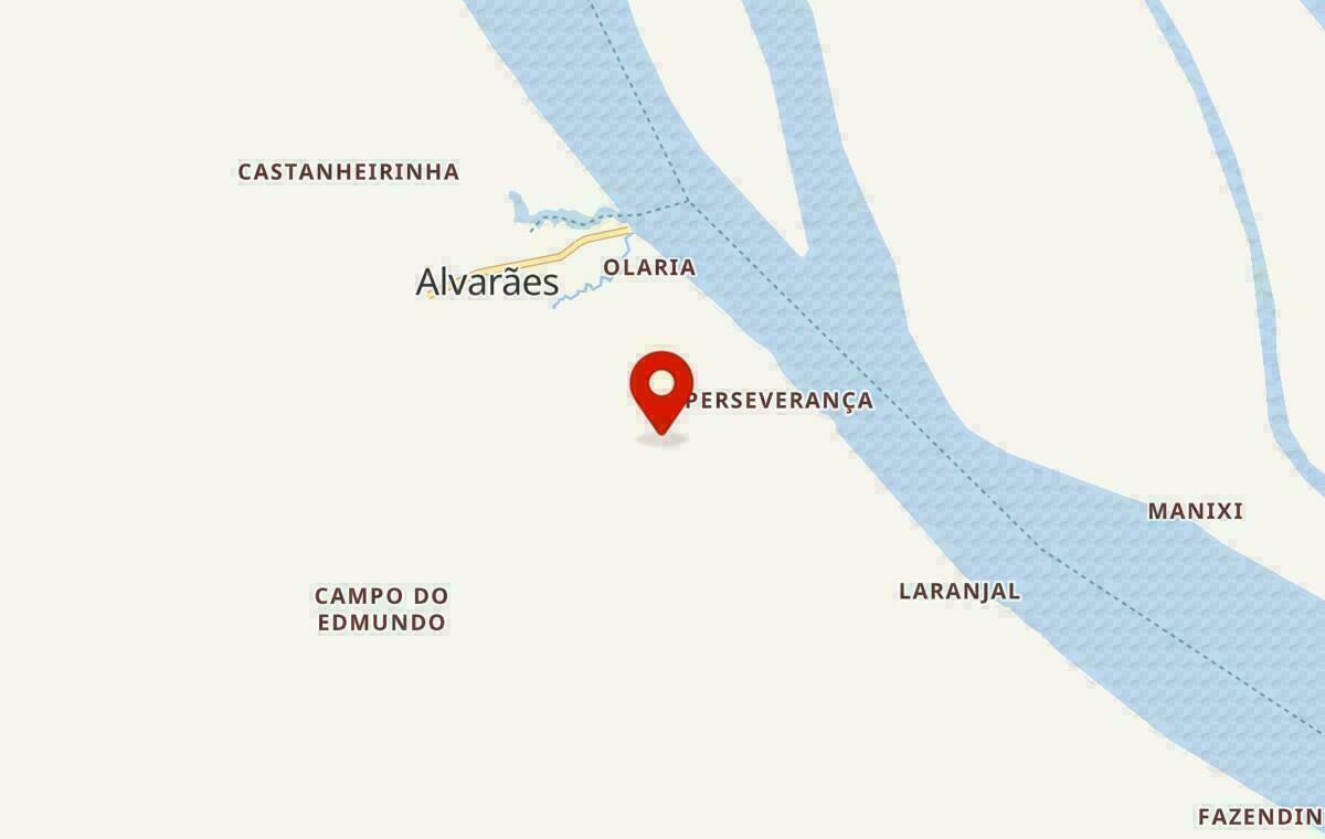 Mapa de Alvarães no Amazonas