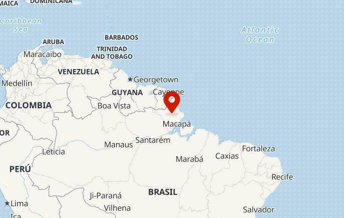 Mapa no Amapá