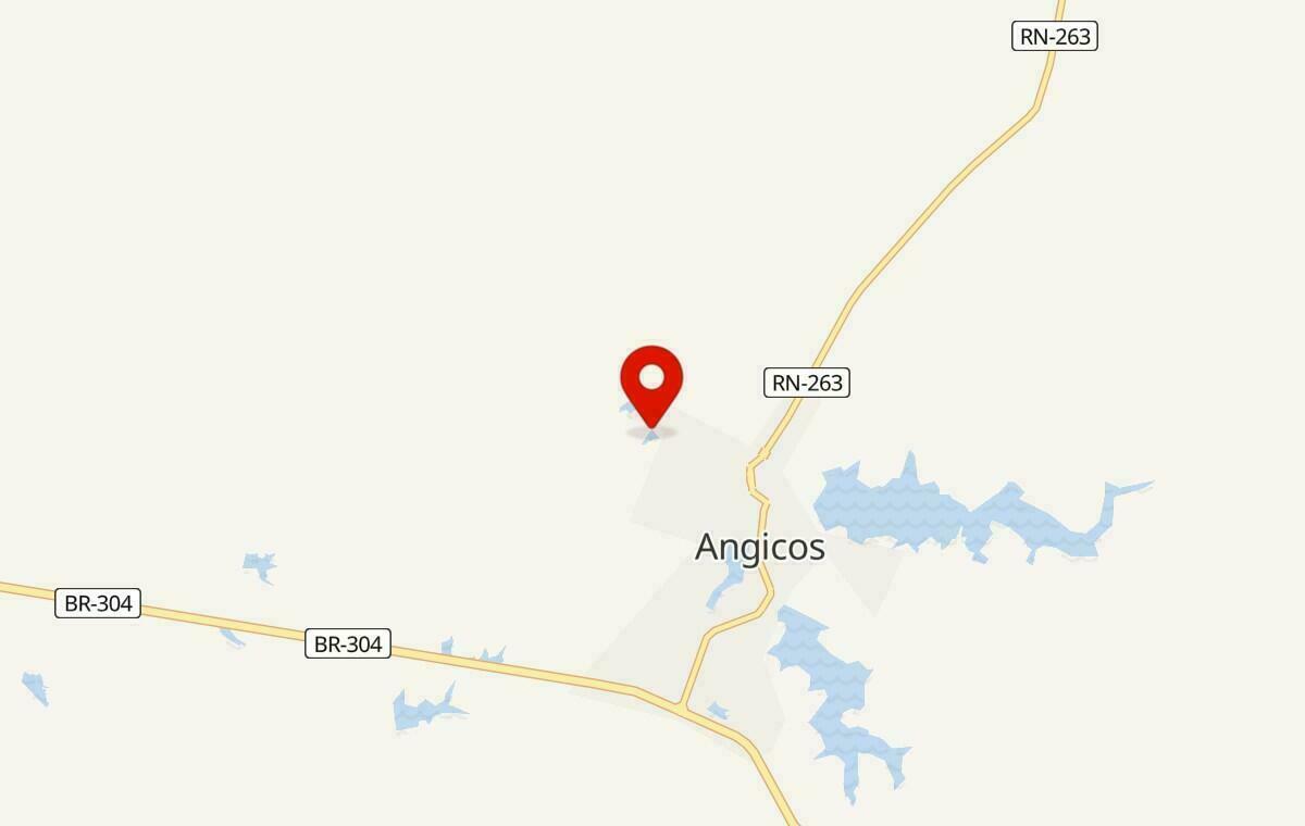 Mapa de Angicos no Rio Grande do Norte
