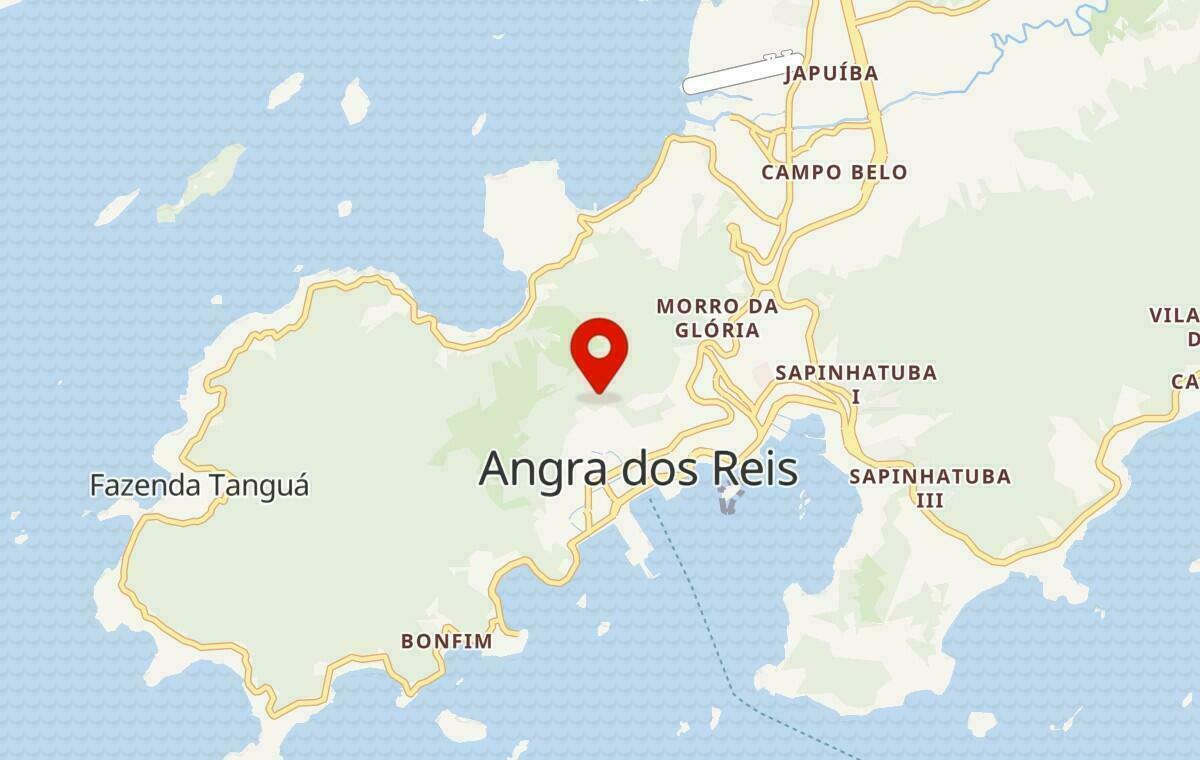 Mapa de Angra dos Reis no Rio de Janeiro
