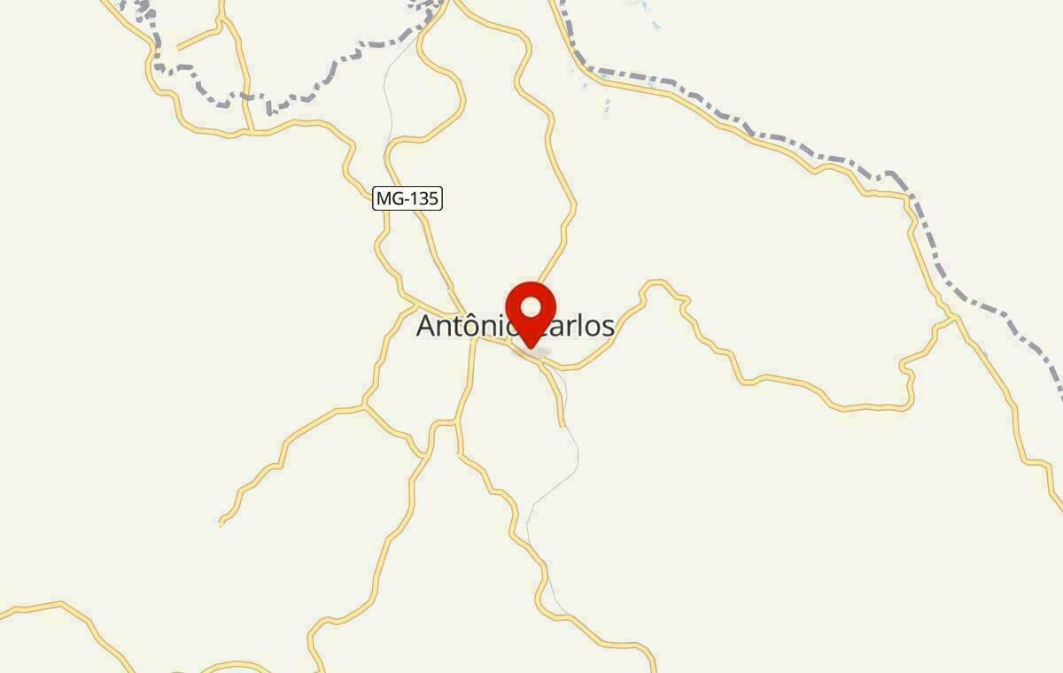 Mapa de Antônio Carlos em Minas Gerais
