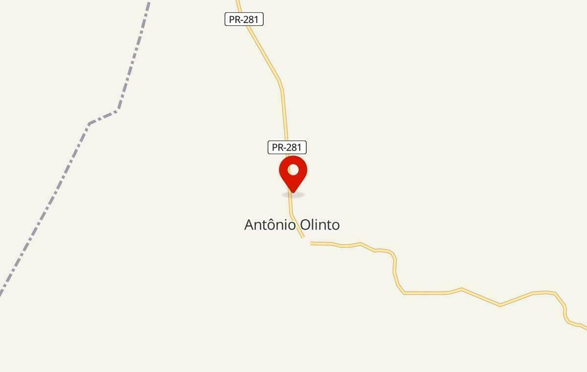 Mapa de Antônio Olinto no Paraná