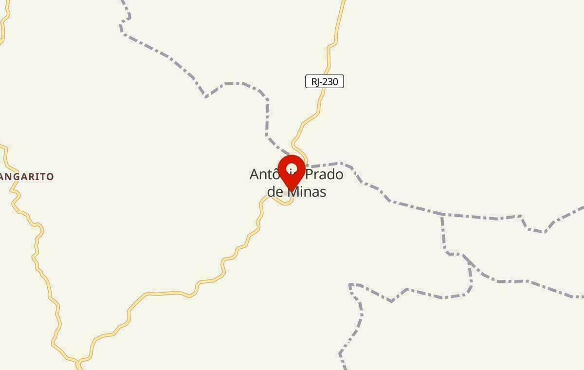 Mapa de Antônio Prado de Minas em Minas Gerais