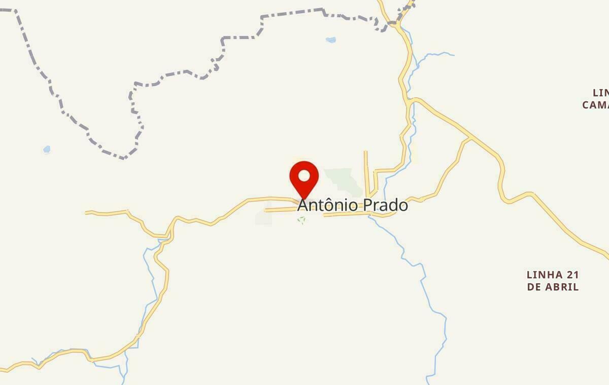 Mapa de Antônio Prado no Rio Grande do Sul