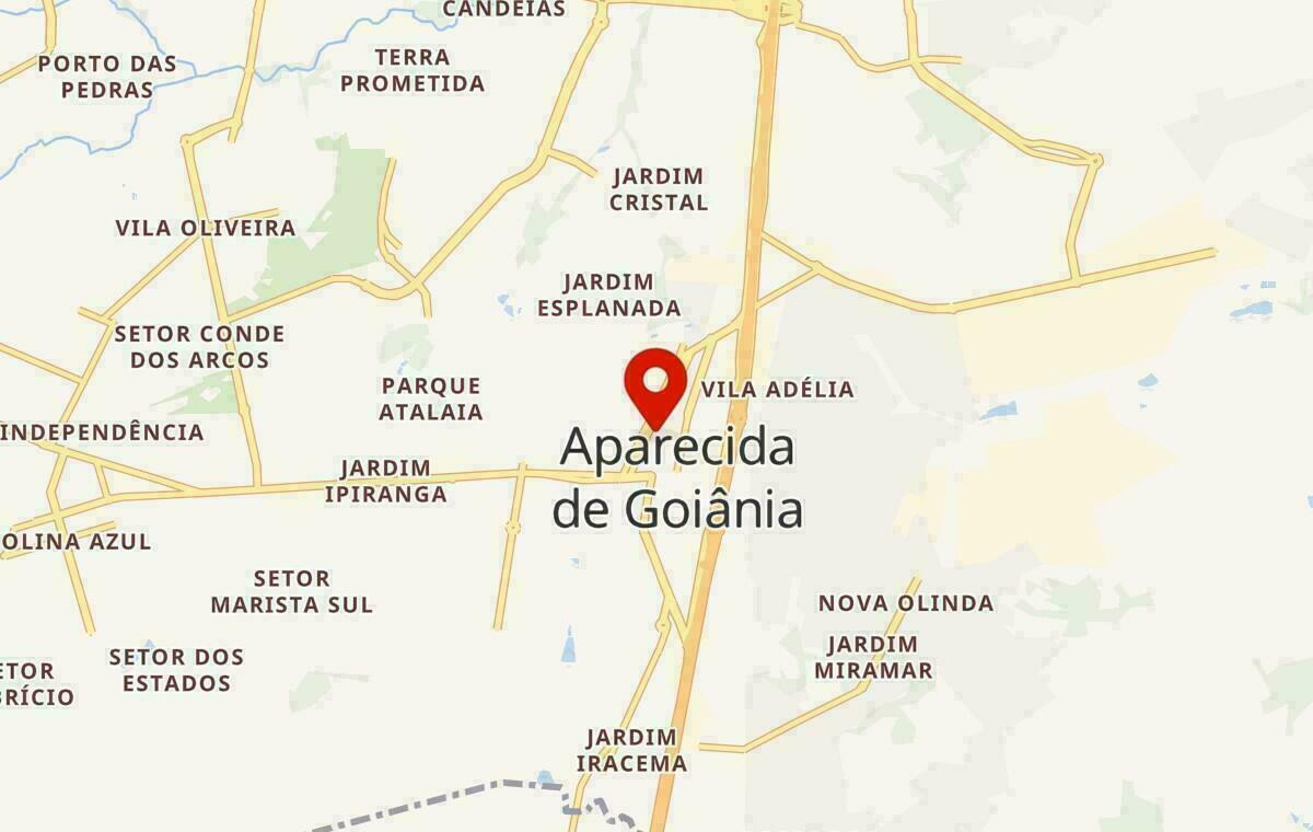 Mapa de Aparecida de Goiânia em Goiás