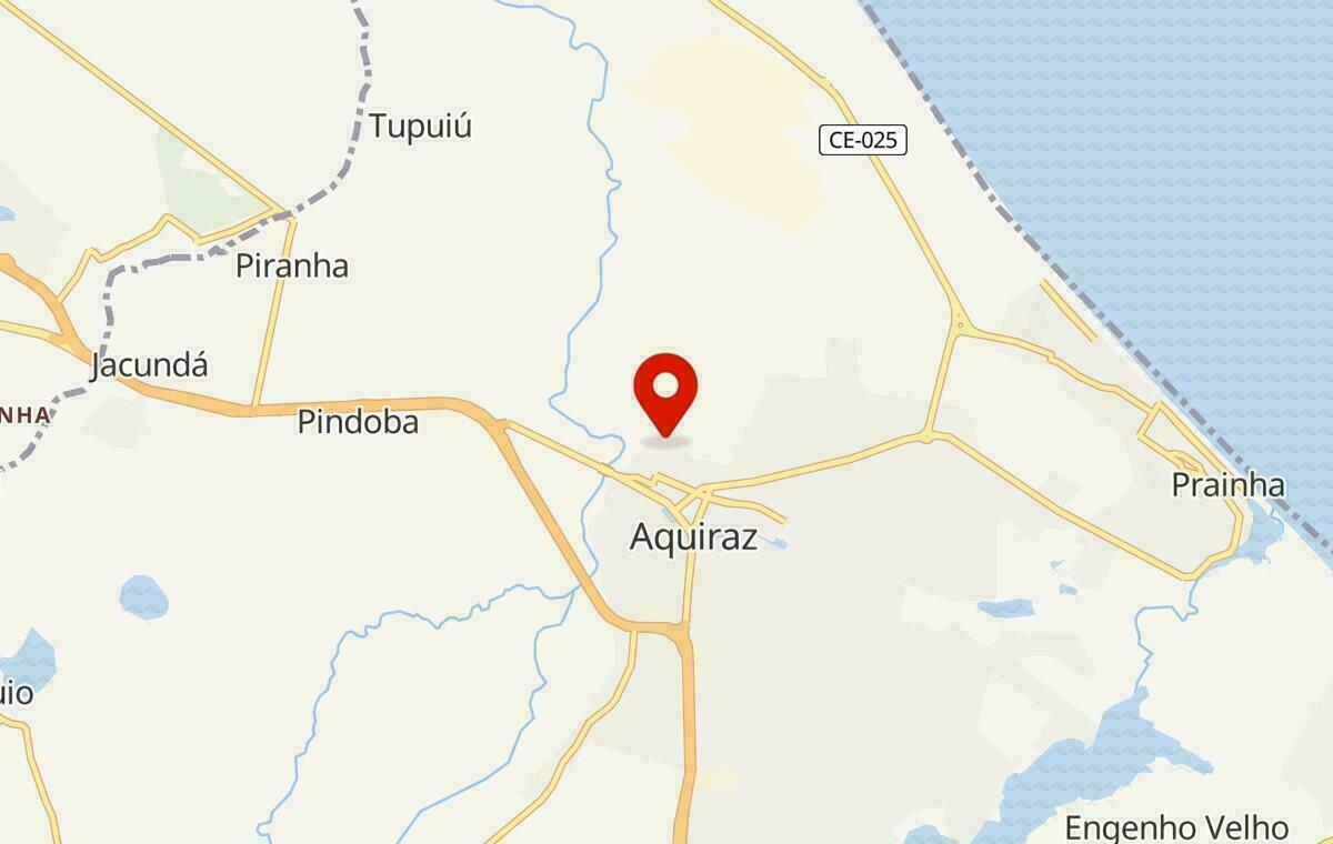 Mapa de Aquiraz no Ceará