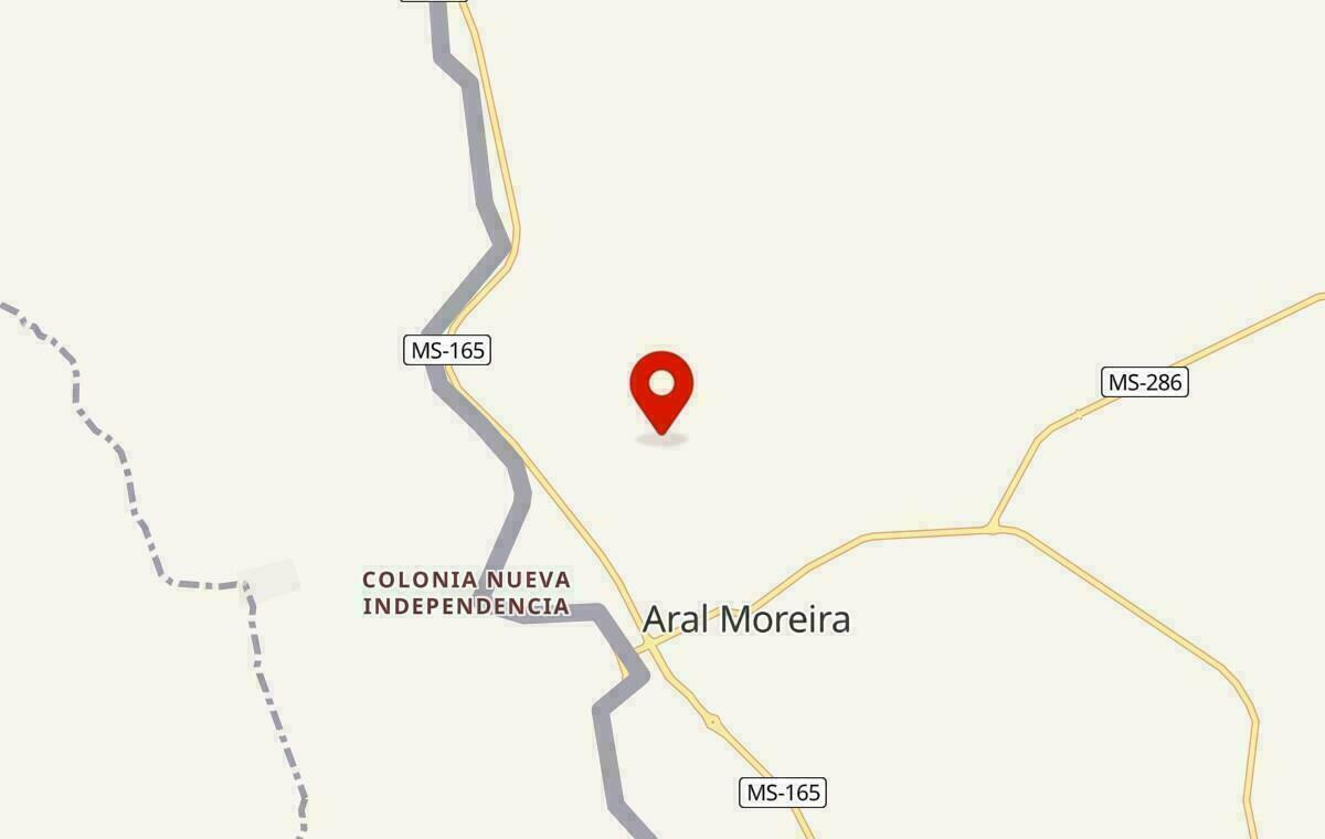 Mapa de Aral Moreira no Mato Grosso do Sul
