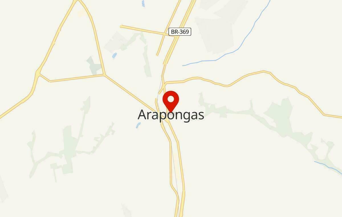 Mapa de Arapongas no Paraná