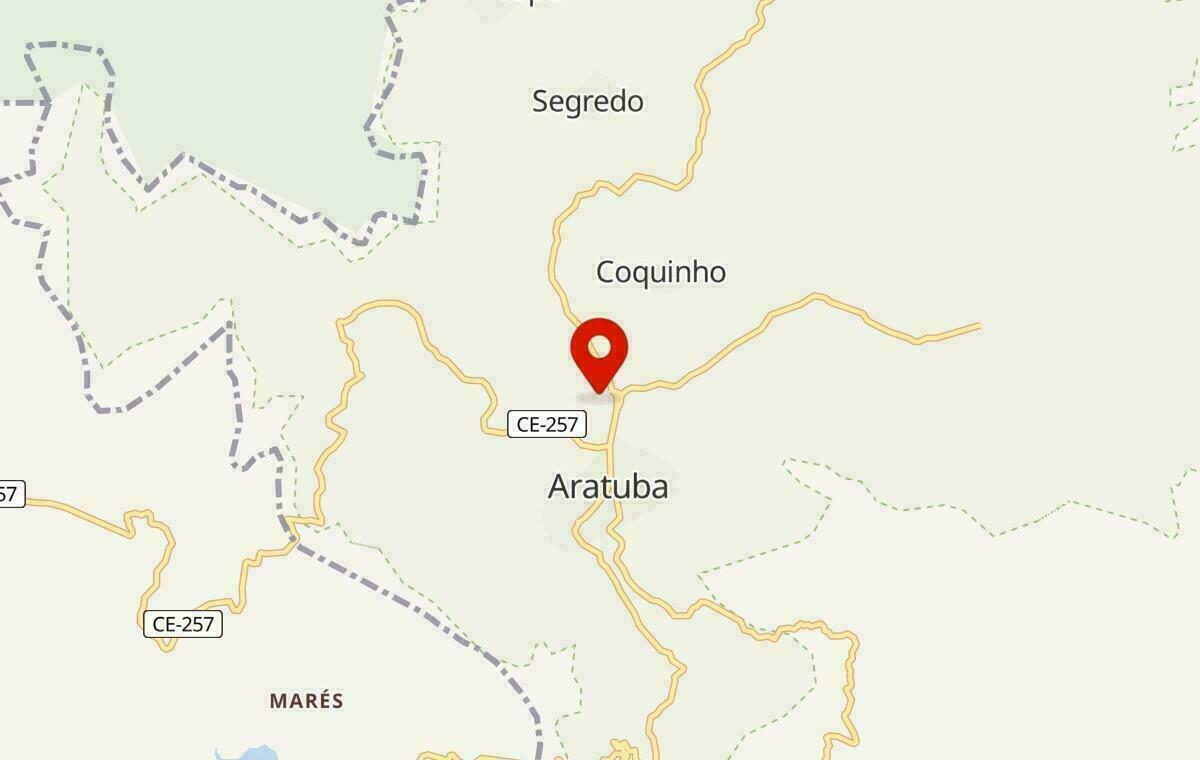 Mapa de Aratuba no Ceará