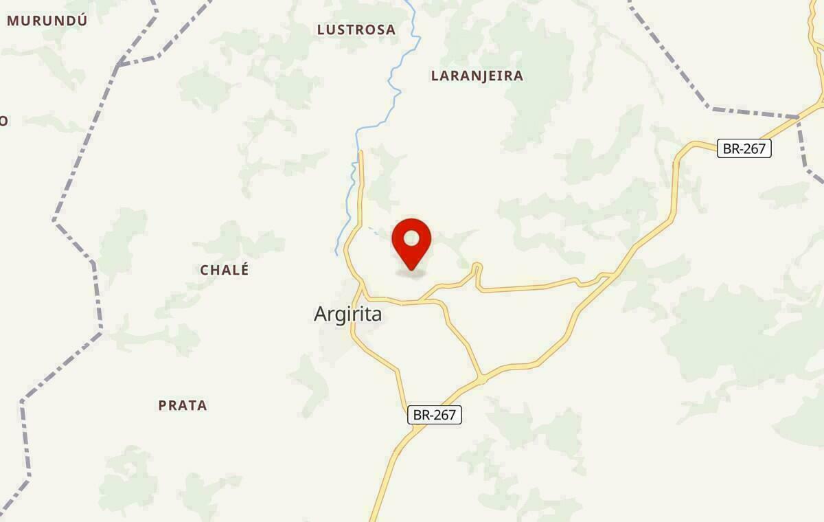 Mapa de Argirita em Minas Gerais