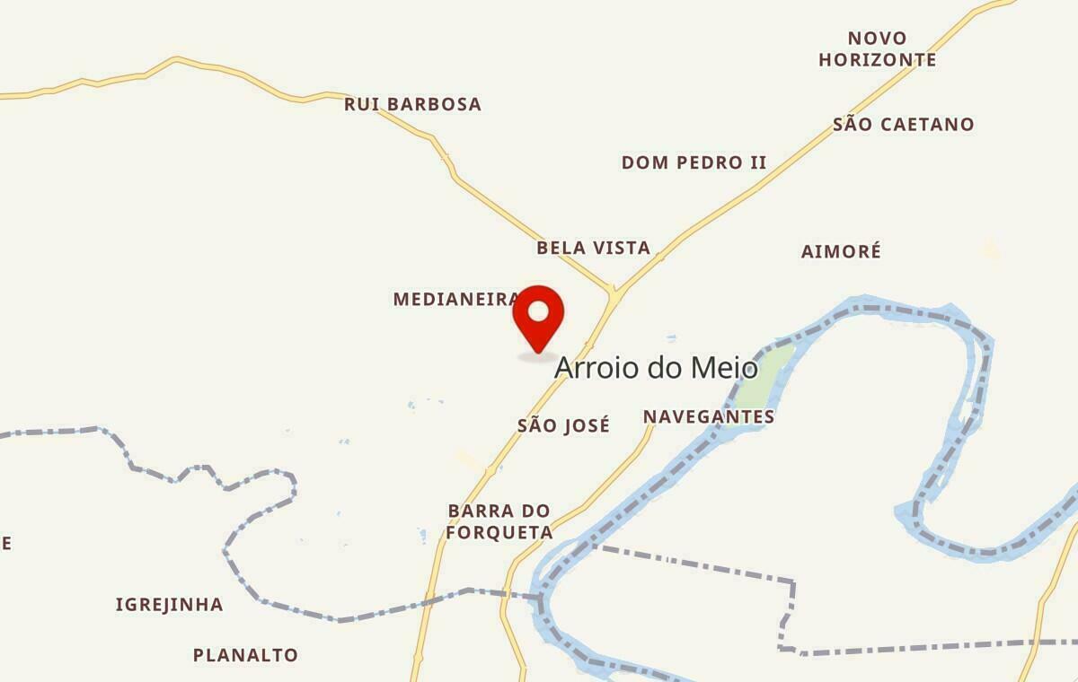 Mapa de Arroio do Meio no Rio Grande do Sul