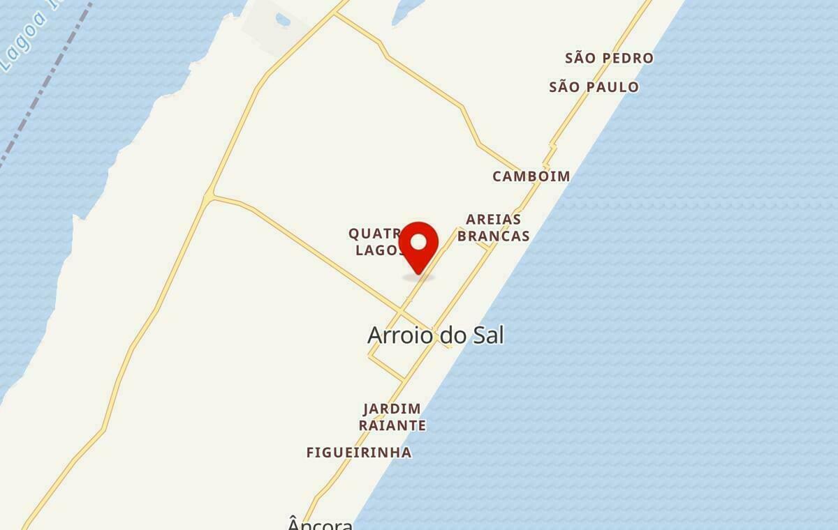 Mapa de Arroio do Sal no Rio Grande do Sul