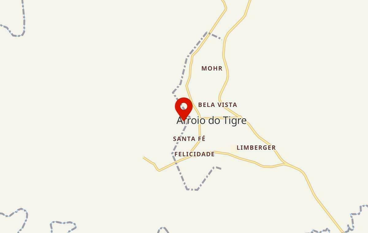 Mapa de Arroio do Tigre no Rio Grande do Sul