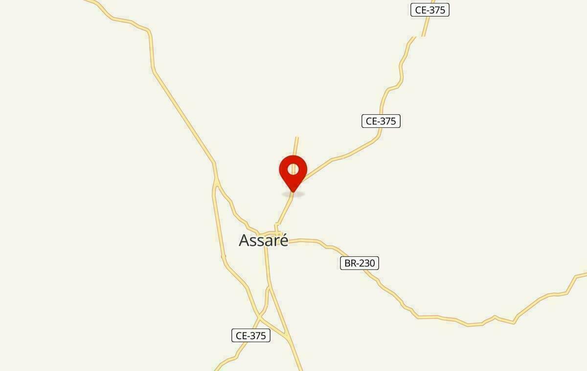 Mapa de Assaré no Ceará