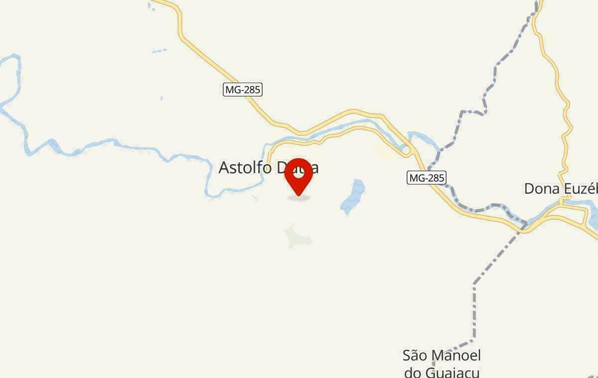 Mapa de Astolfo Dutra em Minas Gerais