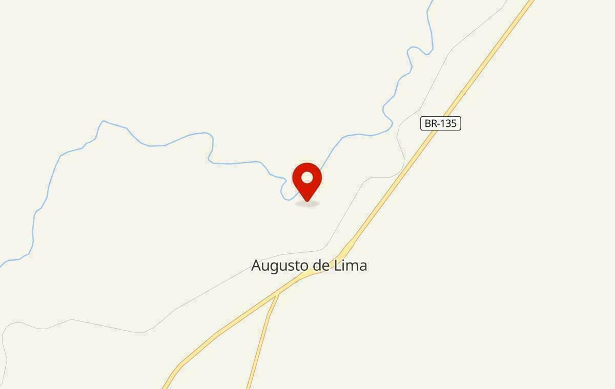 Mapa de Augusto de Lima em Minas Gerais