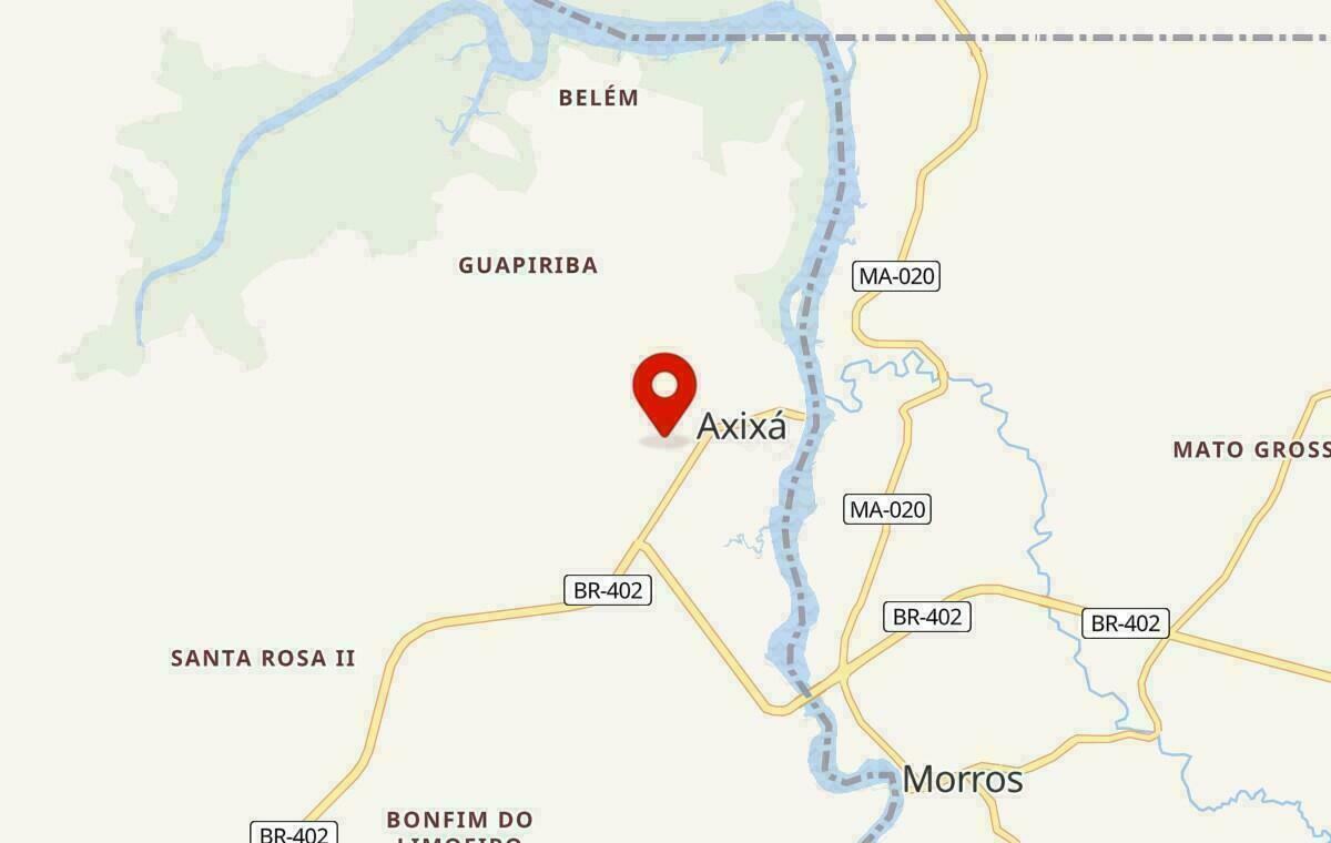 Mapa de Axixá no Maranhão