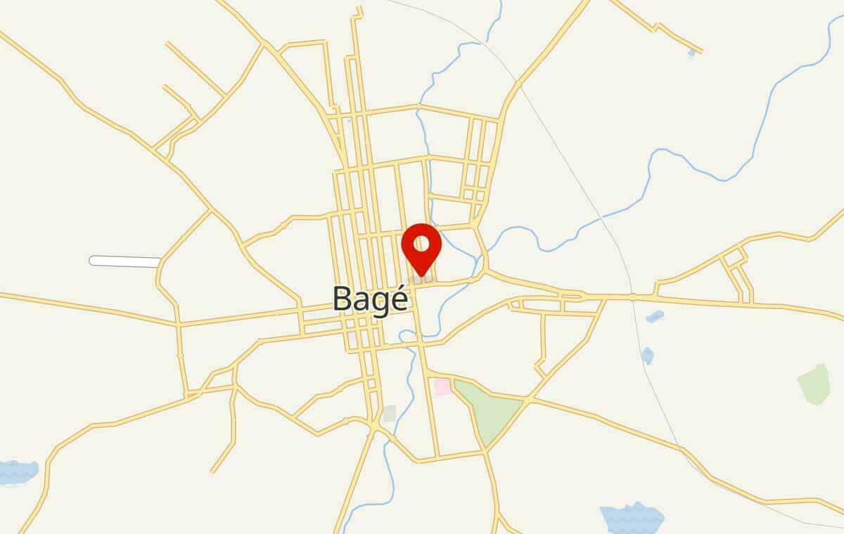 Mapa de Bagé no Rio Grande do Sul