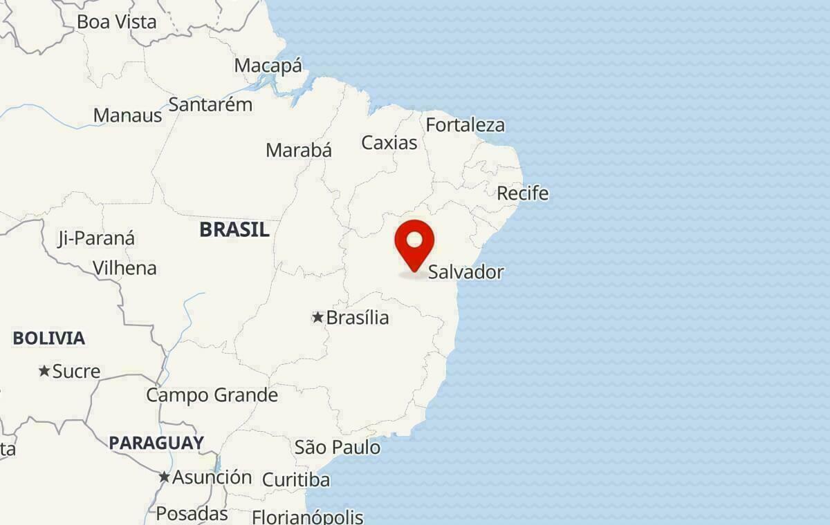 Mapa na Bahia