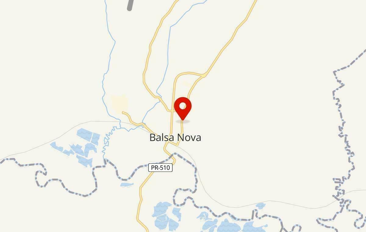 Mapa de Balsa Nova no Paraná