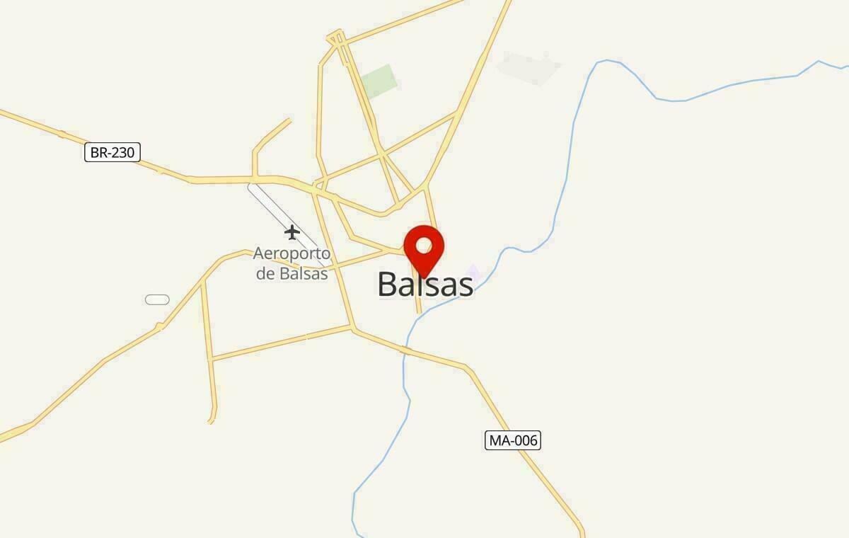 Mapa de Balsas no Maranhão