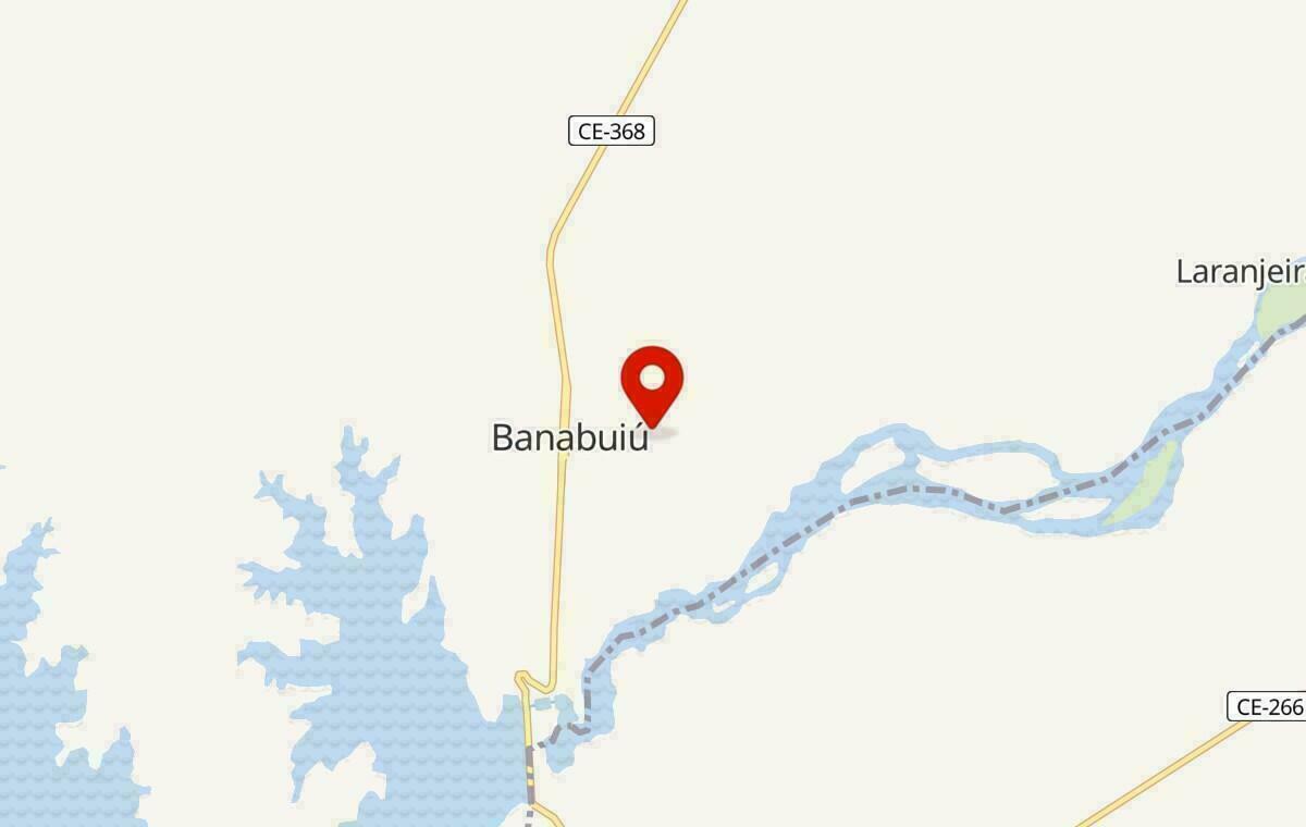 Mapa de Banabuiú no Ceará
