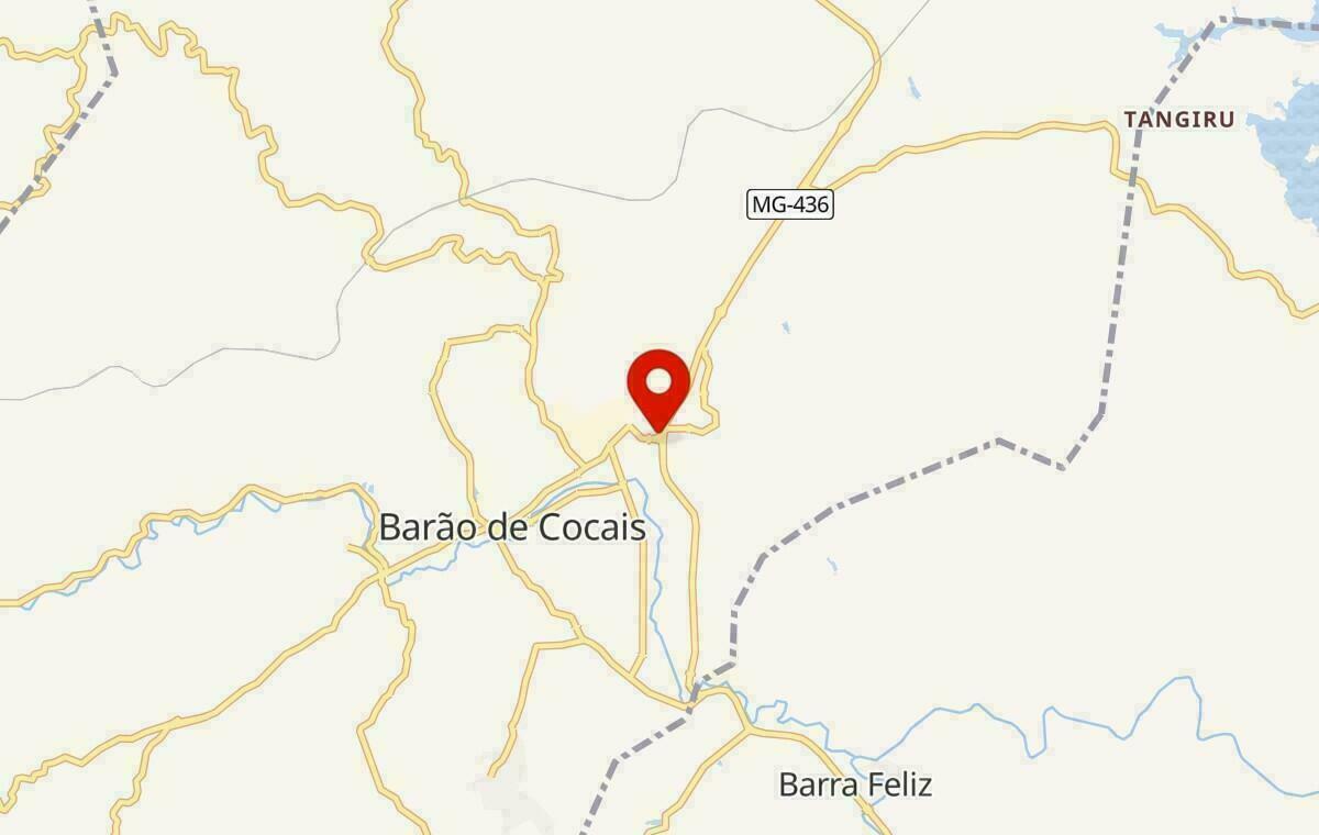 Mapa de Barão de Cocais em Minas Gerais