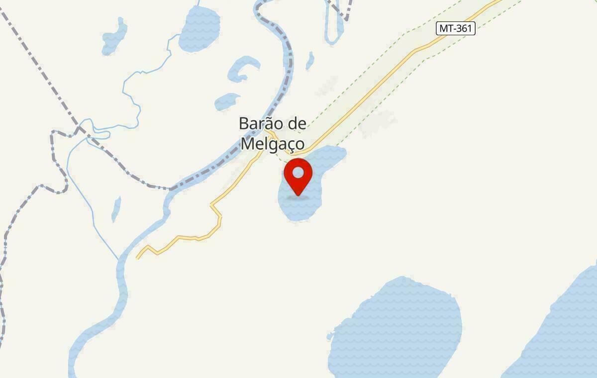 Mapa de Barão de Melgaço no Mato Grosso