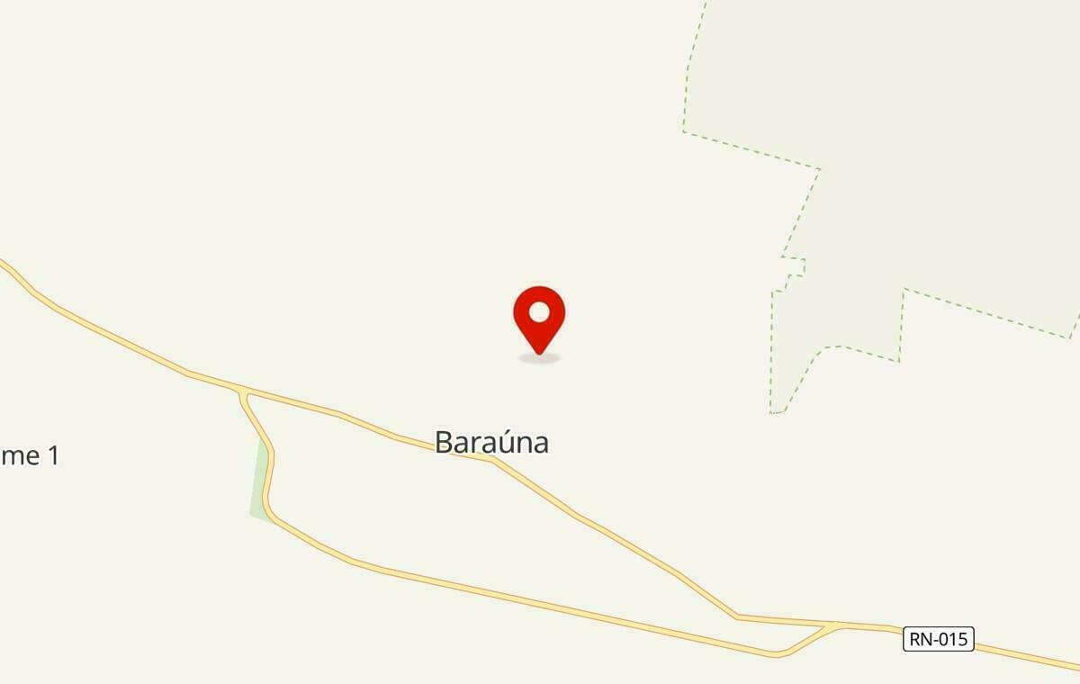 Mapa de Baraúna no Rio Grande do Norte