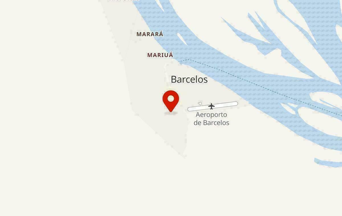 Mapa de Barcelos no Amazonas