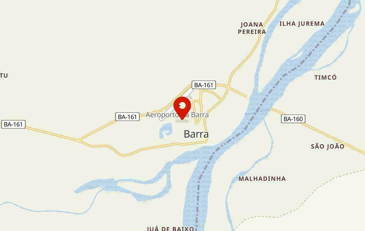 Mapa de Barra na Bahia
