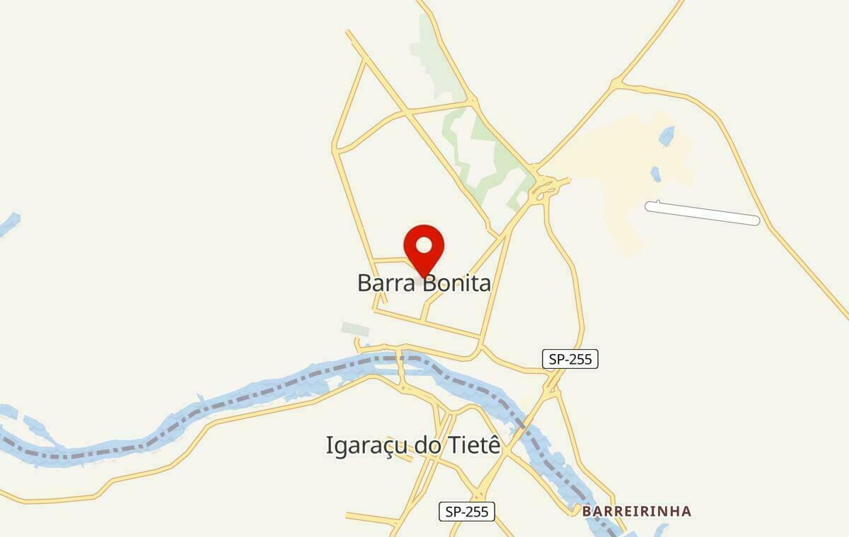 Mapa de Barra Bonita em São Paulo