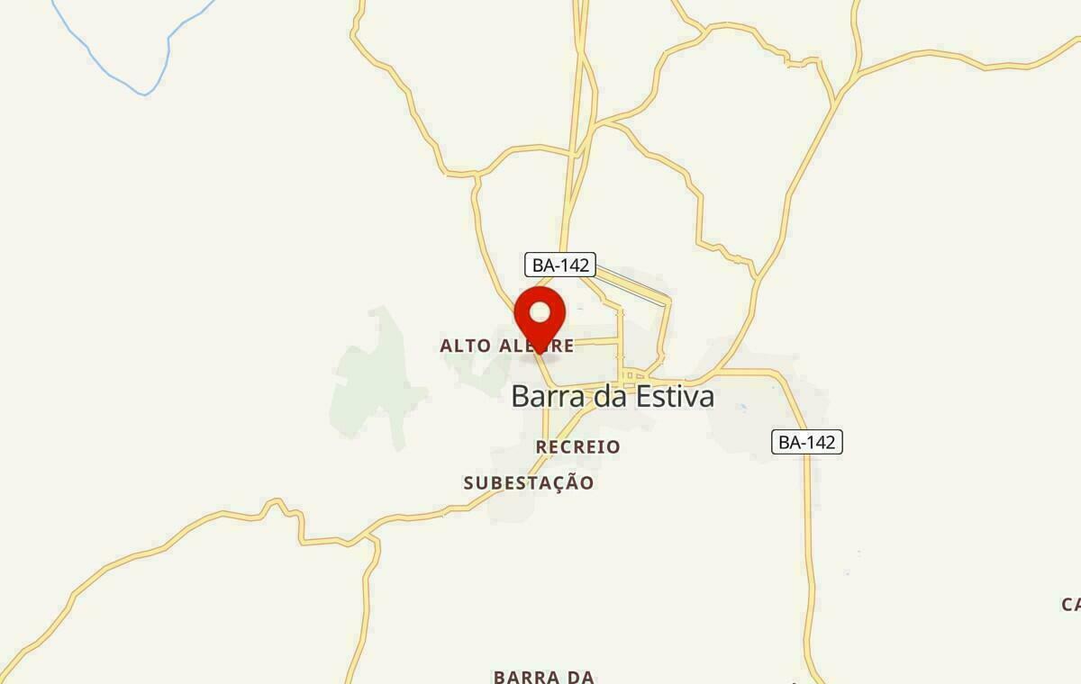 Mapa de Barra da Estiva na Bahia