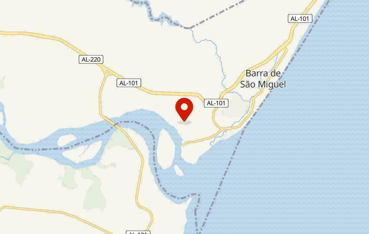 Mapa de Barra de São Miguel em Alagoas