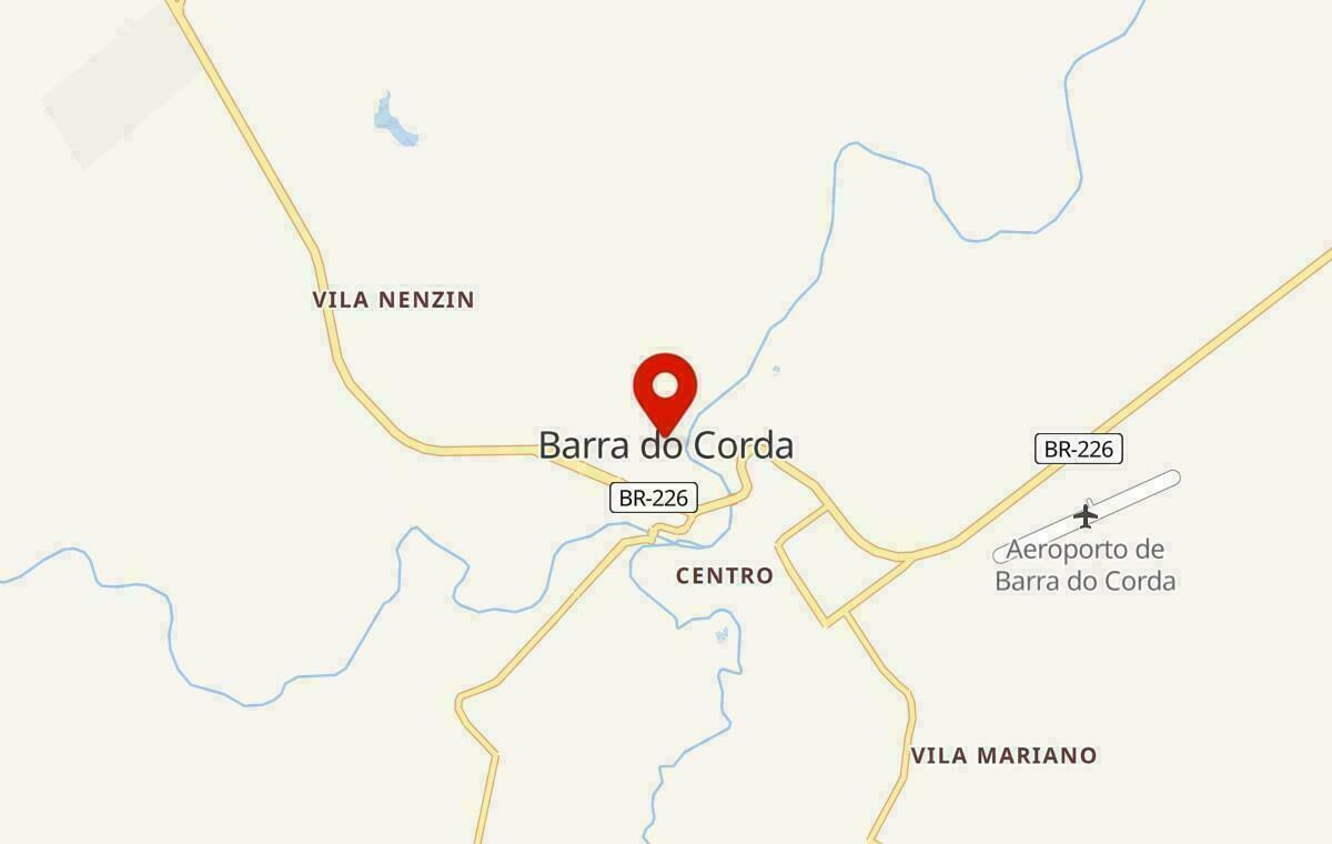 Mapa de Barra do Corda no Maranhão