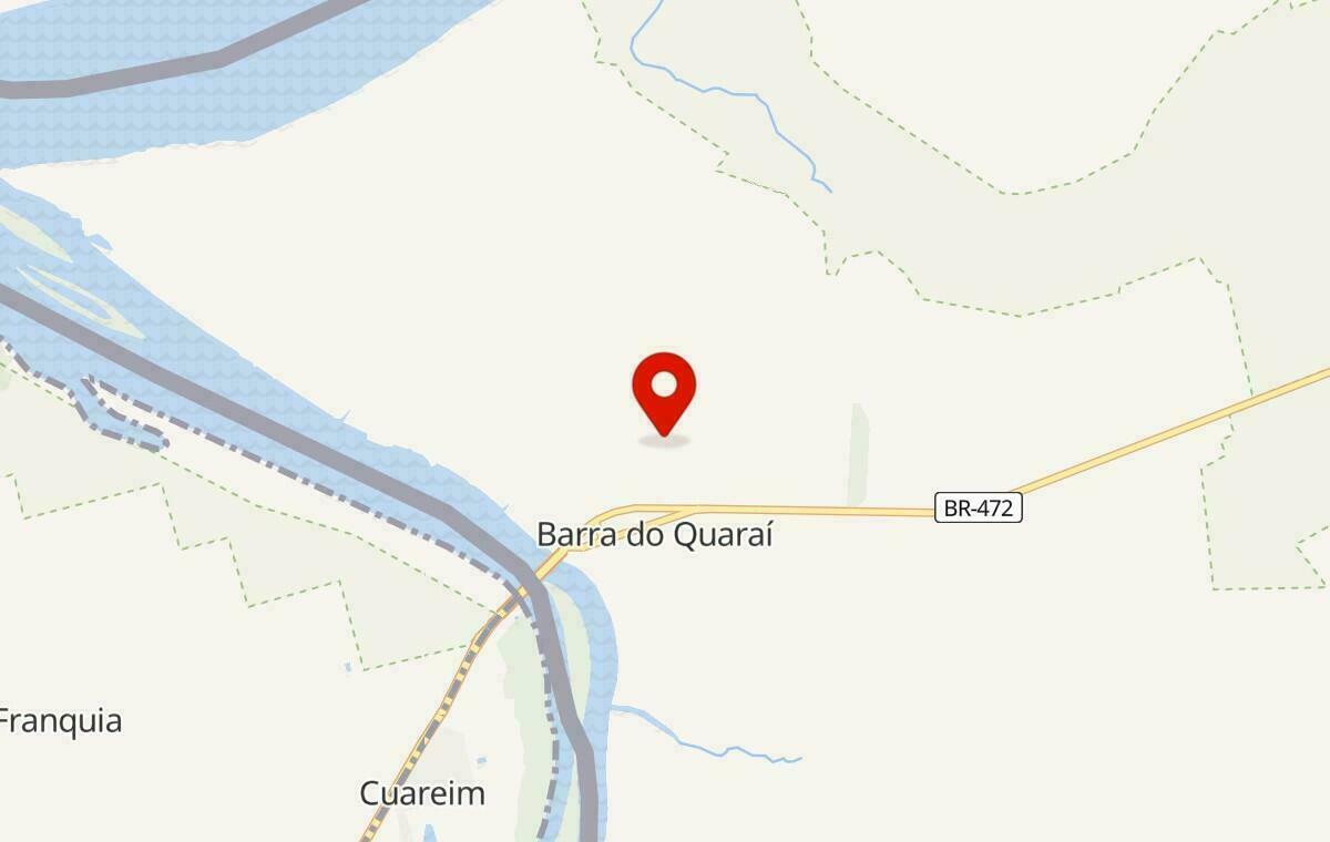 Mapa de Barra do Quaraí no Rio Grande do Sul
