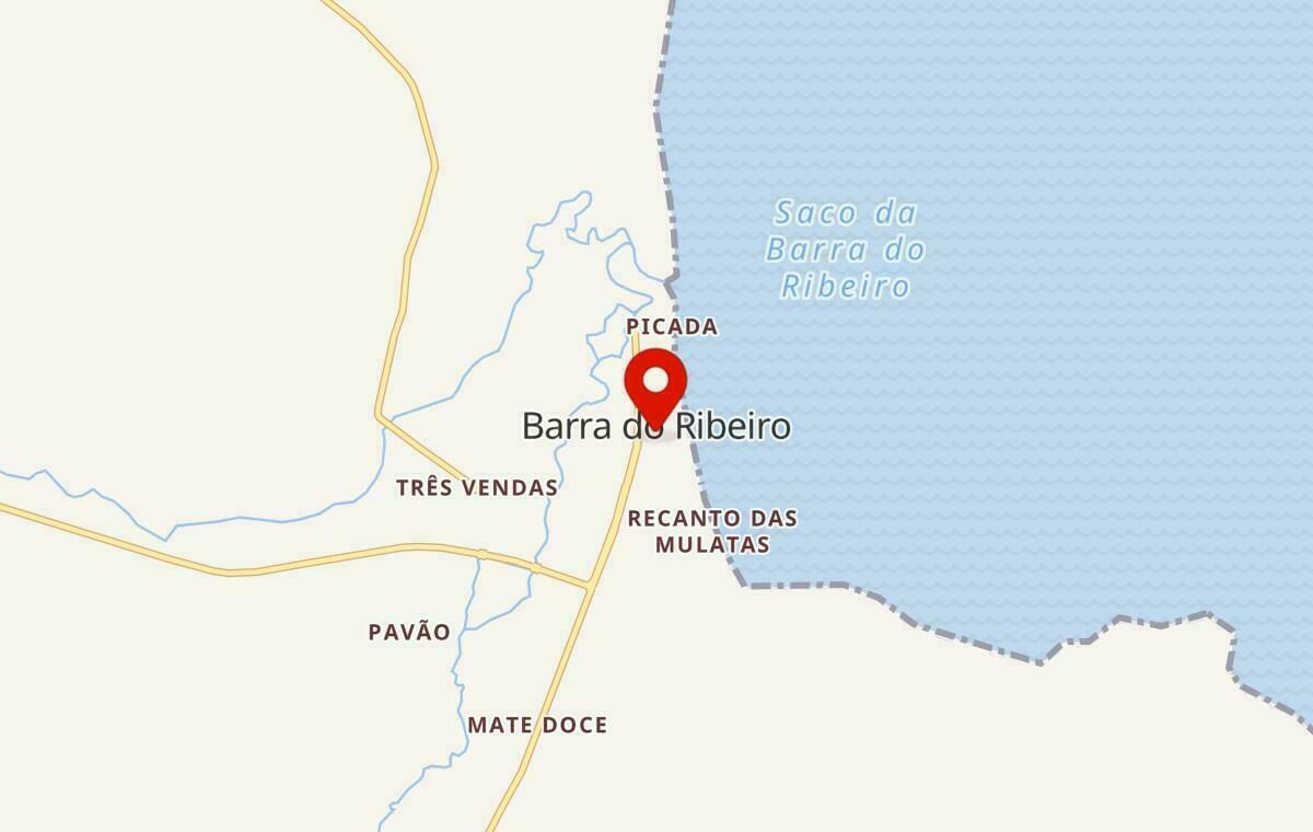 Mapa de Barra do Ribeiro no Rio Grande do Sul