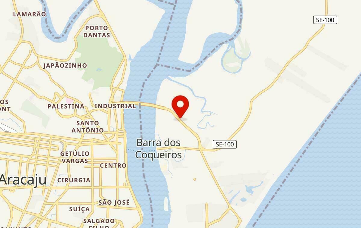 Mapa de Barra dos Coqueiros em Sergipe