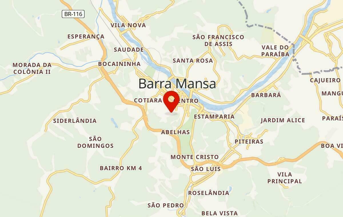 Mapa de Barra Mansa no Rio de Janeiro