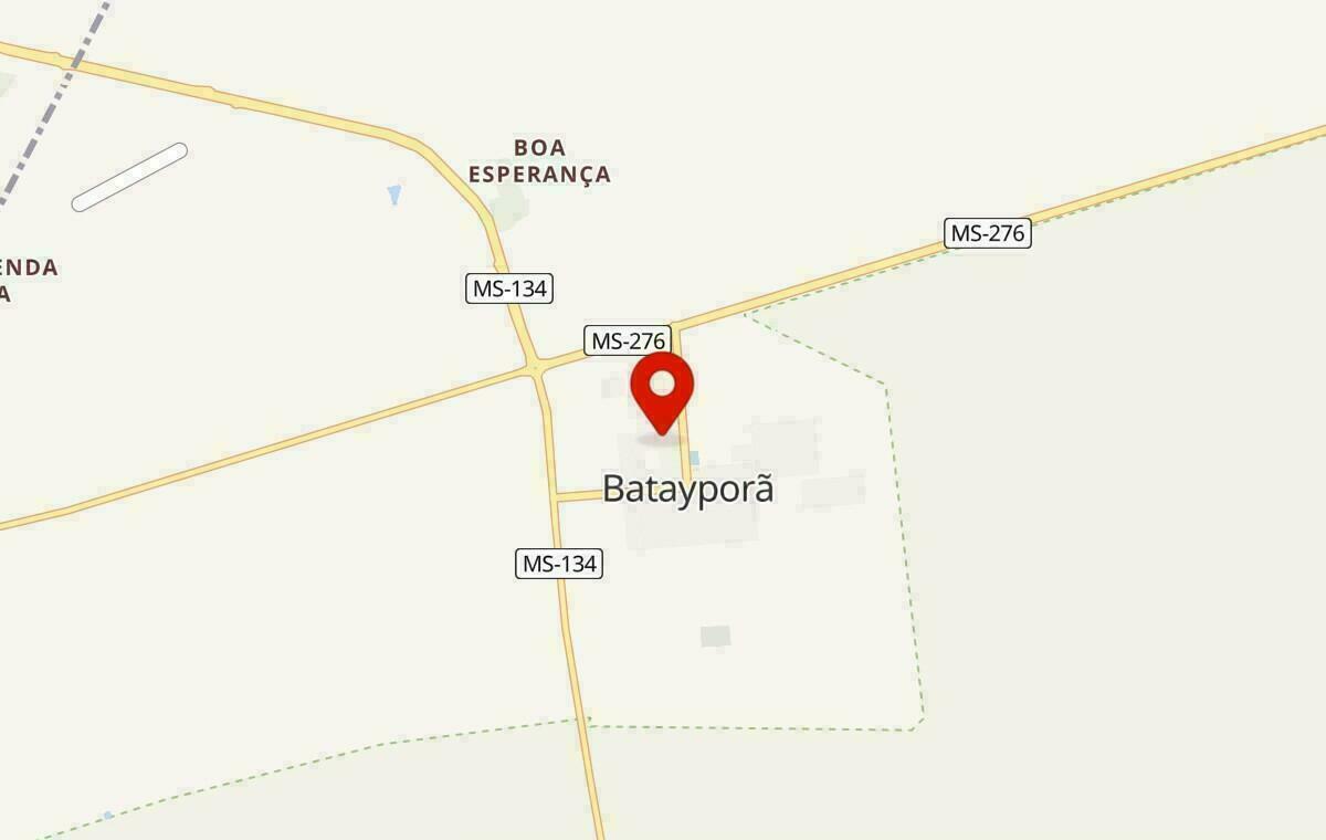Mapa de Batayporã no Mato Grosso do Sul