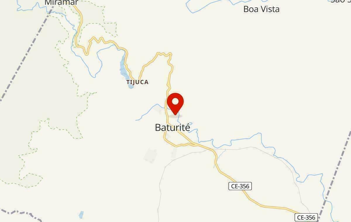 Mapa de Baturité no Ceará