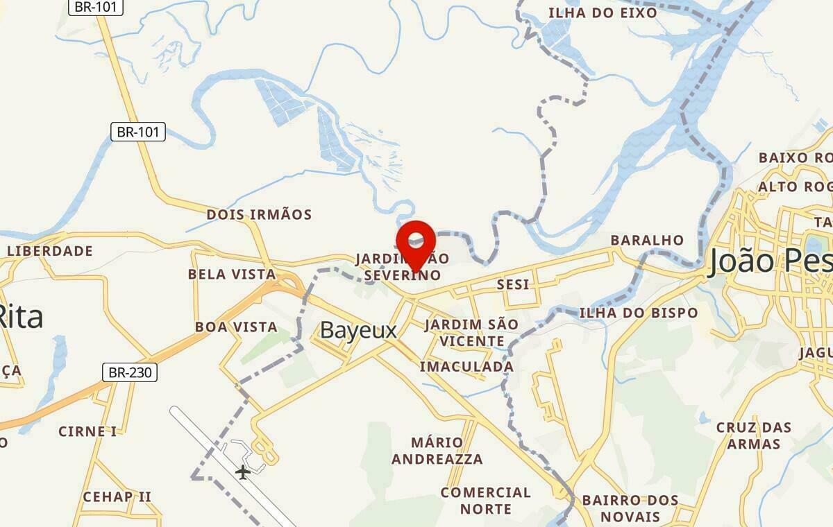 Mapa de Bayeux na Paraíba
