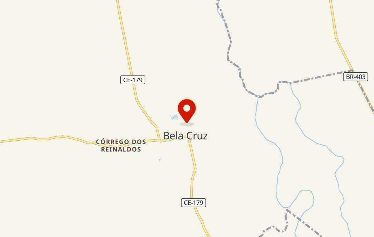 Mapa de Bela Cruz no Ceará